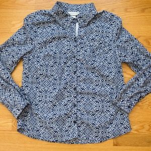 Christopher & Banks Bold Print Button Down Blouse